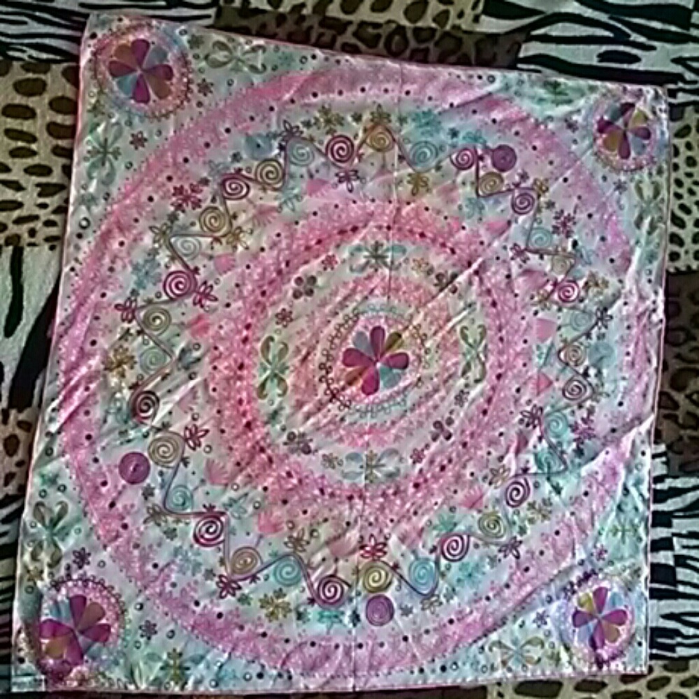 Vintage all silk hand rolled scarf by vera neumann